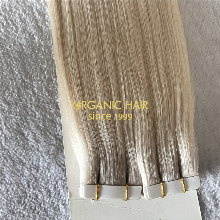 Premium hair tape extensions ashy blonde  H147